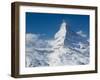 Winter View of The Matterhorn, Blauherd, Zermatt, Valais, Wallis, Switzerland-Walter Bibikow-Framed Premium Photographic Print