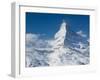 Winter View of The Matterhorn, Blauherd, Zermatt, Valais, Wallis, Switzerland-Walter Bibikow-Framed Premium Photographic Print