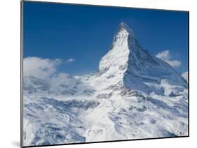 Winter View of The Matterhorn, Blauherd, Zermatt, Valais, Wallis, Switzerland-Walter Bibikow-Mounted Premium Photographic Print