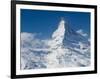 Winter View of The Matterhorn, Blauherd, Zermatt, Valais, Wallis, Switzerland-Walter Bibikow-Framed Photographic Print