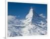 Winter View of The Matterhorn, Blauherd, Zermatt, Valais, Wallis, Switzerland-Walter Bibikow-Framed Photographic Print