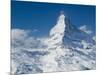 Winter View of The Matterhorn, Blauherd, Zermatt, Valais, Wallis, Switzerland-Walter Bibikow-Mounted Photographic Print