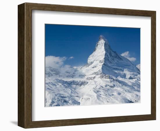 Winter View of The Matterhorn, Blauherd, Zermatt, Valais, Wallis, Switzerland-Walter Bibikow-Framed Photographic Print