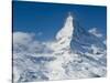 Winter View of The Matterhorn, Blauherd, Zermatt, Valais, Wallis, Switzerland-Walter Bibikow-Stretched Canvas