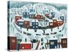 Winter Village, 1969-Radi Nedelchev-Stretched Canvas