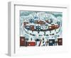 Winter Village, 1969-Radi Nedelchev-Framed Giclee Print