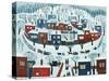 Winter Village, 1969-Radi Nedelchev-Stretched Canvas