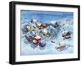 Winter Village - Jack & Jill-Dorothy H. Jones-Framed Giclee Print