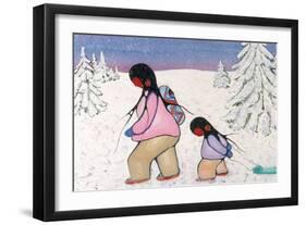 Winter Walk-Cecil Youngfox-Framed Art Print