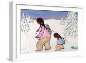 Winter Walk-Cecil Youngfox-Framed Art Print