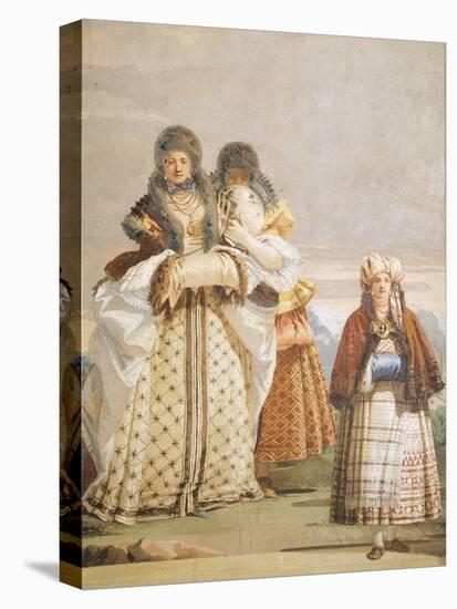 Winter Walk-Giambattista Tiepolo-Stretched Canvas