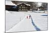 Winter Walking Trail, Klosters, Graubunden, Swiss Alps, Switzerland, Europe-Christian Kober-Mounted Photographic Print