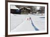 Winter Walking Trail, Klosters, Graubunden, Swiss Alps, Switzerland, Europe-Christian Kober-Framed Photographic Print