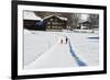 Winter Walking Trail, Klosters, Graubunden, Swiss Alps, Switzerland, Europe-Christian Kober-Framed Photographic Print