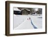 Winter Walking Trail, Klosters, Graubunden, Swiss Alps, Switzerland, Europe-Christian Kober-Framed Photographic Print