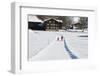 Winter Walking Trail, Klosters, Graubunden, Swiss Alps, Switzerland, Europe-Christian Kober-Framed Photographic Print