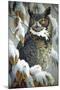 Winter Watch - Great Horned Owl-Wilhelm Goebel-Mounted Giclee Print