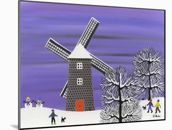 Winter Windmill-Gordon Barker-Mounted Giclee Print