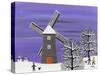 Winter Windmill-Gordon Barker-Stretched Canvas