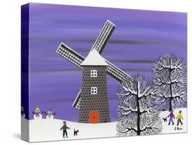 Winter Windmill-Gordon Barker-Stretched Canvas