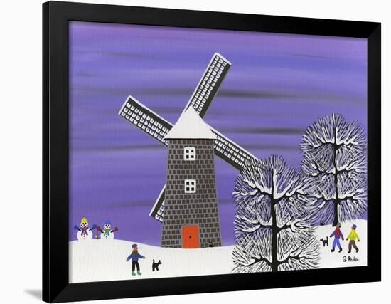 Winter Windmill-Gordon Barker-Framed Giclee Print