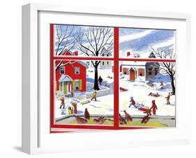 Winter Window - Jack & Jill-Janet Smalley-Framed Giclee Print