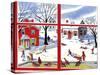 Winter Window - Jack & Jill-Janet Smalley-Stretched Canvas