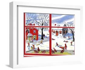 Winter Window - Jack & Jill-Janet Smalley-Framed Giclee Print