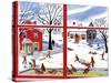 Winter Window - Jack & Jill-Janet Smalley-Stretched Canvas