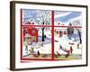 Winter Window - Jack & Jill-Janet Smalley-Framed Giclee Print