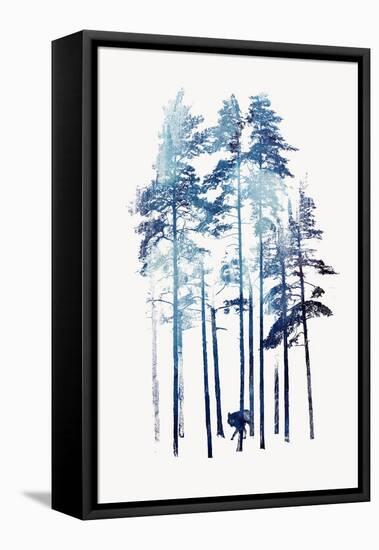 Winter Wolf-Robert Farkas-Framed Stretched Canvas