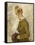 Winter (Woman with a Muff), 1880 (Oil on Canvas)-Berthe Morisot-Framed Stretched Canvas