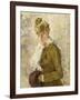 Winter (Woman with a Muff), 1880 (Oil on Canvas)-Berthe Morisot-Framed Giclee Print