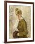 Winter (Woman with a Muff), 1880 (Oil on Canvas)-Berthe Morisot-Framed Giclee Print