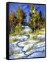 Winter Wood Cloudy Day-balaikin2009-Framed Stretched Canvas