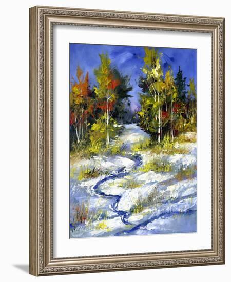 Winter Wood Cloudy Day-balaikin2009-Framed Art Print