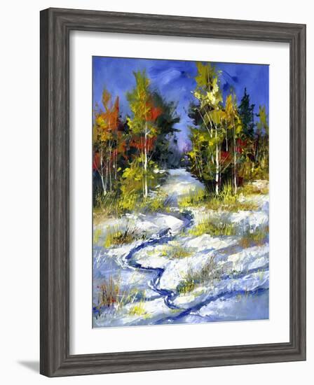 Winter Wood Cloudy Day-balaikin2009-Framed Art Print