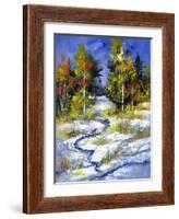 Winter Wood Cloudy Day-balaikin2009-Framed Art Print