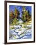 Winter Wood Cloudy Day-balaikin2009-Framed Art Print