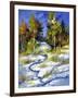 Winter Wood Cloudy Day-balaikin2009-Framed Art Print