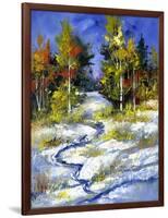 Winter Wood Cloudy Day-balaikin2009-Framed Art Print