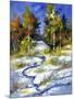 Winter Wood Cloudy Day-balaikin2009-Mounted Art Print