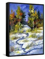 Winter Wood Cloudy Day-balaikin2009-Framed Stretched Canvas
