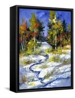 Winter Wood Cloudy Day-balaikin2009-Framed Stretched Canvas