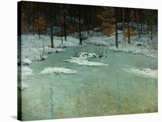Winter Woods and Brook, c.1905-John Joseph Enneking-Stretched Canvas