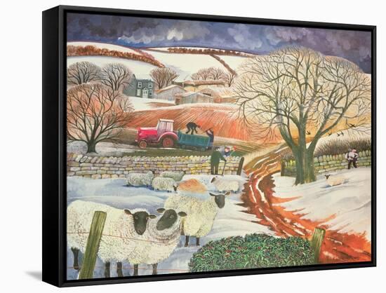 Winter Woolies-Lisa Graa Jensen-Framed Stretched Canvas