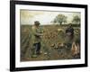 Winter Work (Colour Litho)-George Clausen-Framed Giclee Print