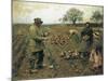 Winter Work (Colour Litho)-George Clausen-Mounted Giclee Print