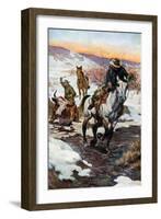 Winter Work for the Cowboys, 1906 (1908-190)-null-Framed Giclee Print