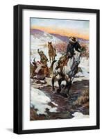 Winter Work for the Cowboys, 1906 (1908-190)-null-Framed Giclee Print